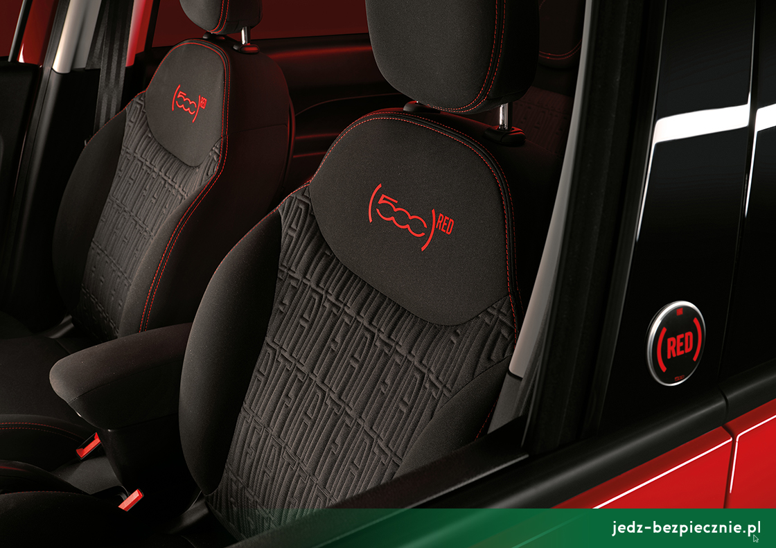 Premiera tygodnia - Rodzina Fiatów 500 RED - fotele z tapicerką Seaqual w modelu 500L RED